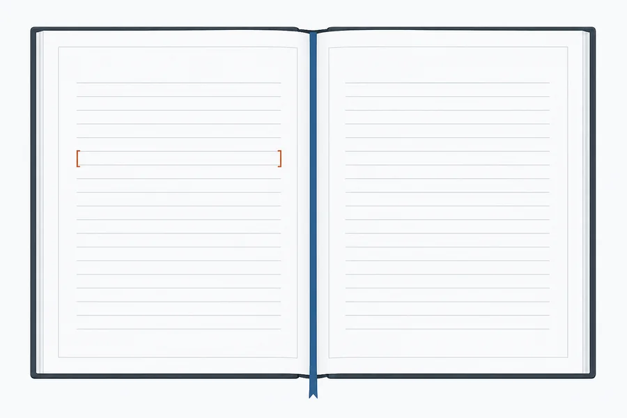 Open reference book with a bracketed definition, illustrating reputation management basics